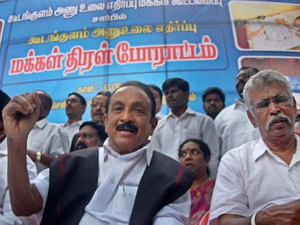 Protest will continue til the closure of KKNPP, says Vaiko