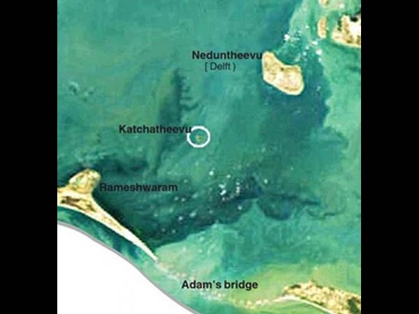 நிலப்படத்தில் கச்சத்தீவு