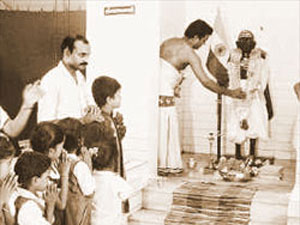 Special pujas at Gandhi temple Special pujas at Gandhi temple