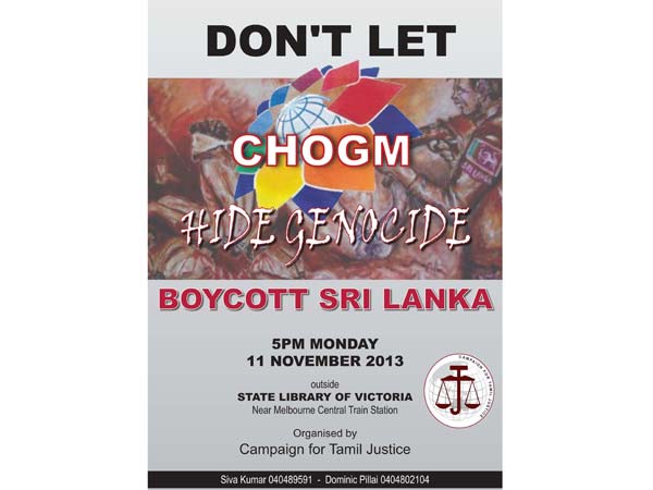 Aus Tamils to protest against CHOGM Aus Tamils to protest against CHOGM