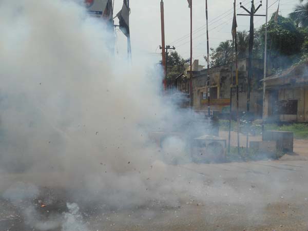 ADMK men celebrate Yercaud result