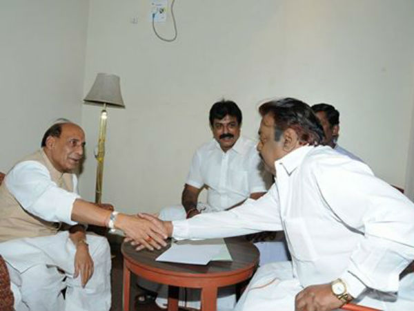 BJP Chief Rajnath Singh arrives Chennai