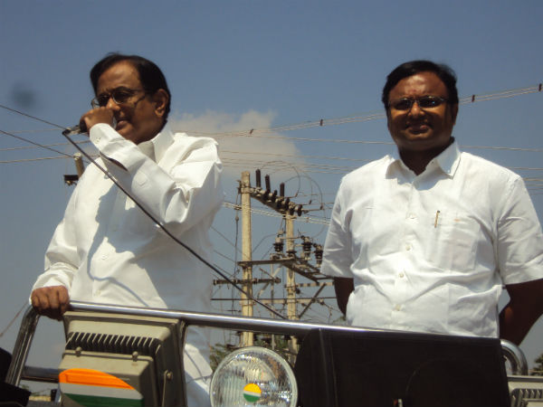 Chidambaram launches Karti’s campaign