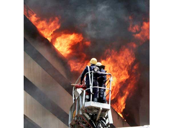 Fire brokeout commercial tower in Surat, no casualties reported