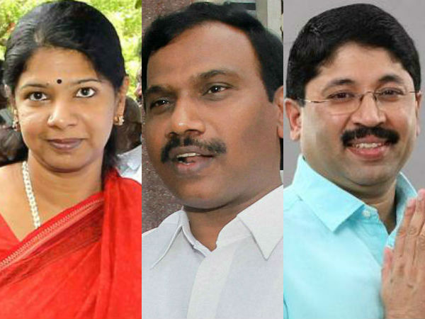 கனிமொழி, ராசா, தயாநிதி மாறன்: