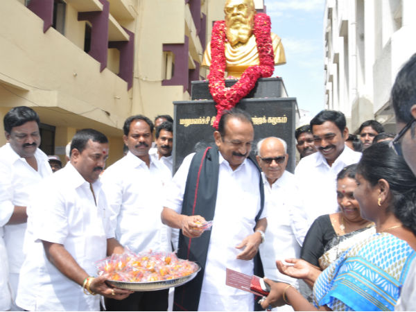 Vaiko pays tribute to EVR Periyar on birth anniversary