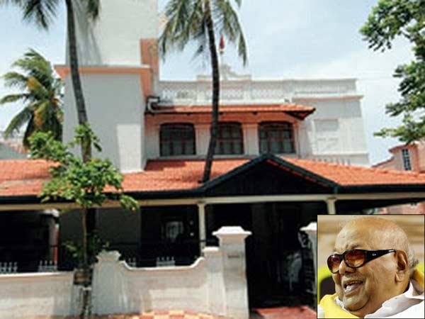 Security beefed up to Karunanidhi's residence and DMK hq Security beefed up to Karunanidhi's residence and DMK hq