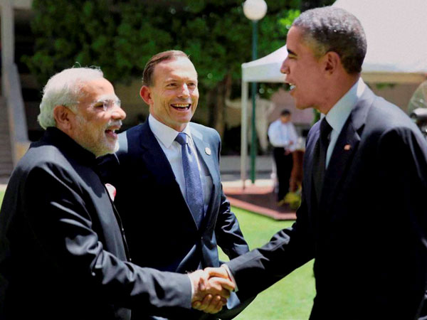 Modi meets Merkel, Saudi Crown Prince