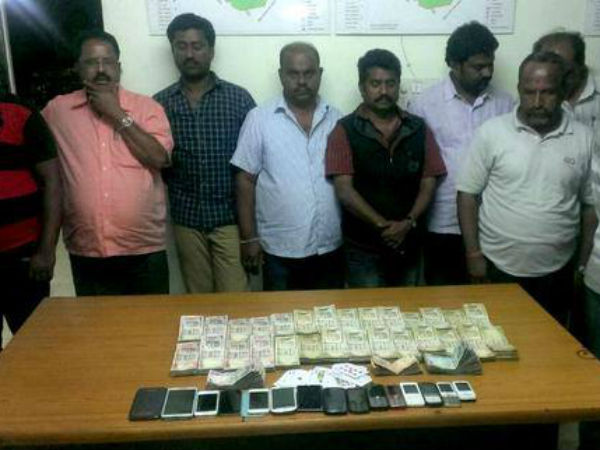 Bangaloru police conducts gambling raid, nabs 14