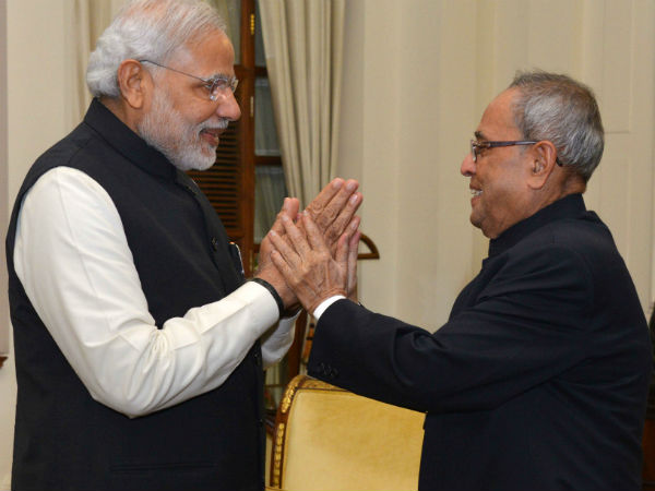 PM Narendra Modi greets President Pranab Mukherjee on birthday