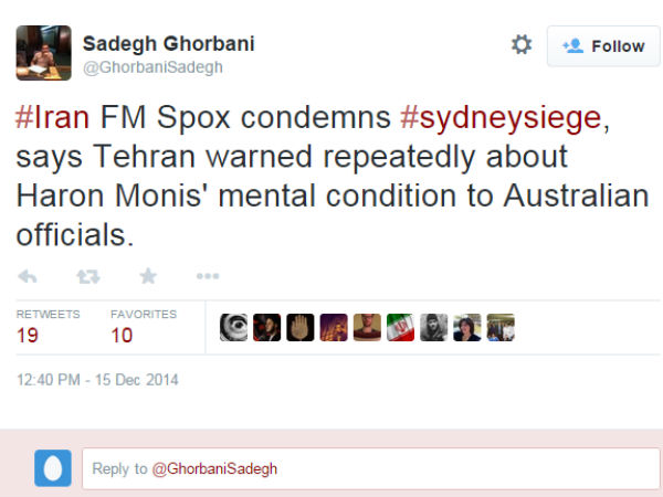 Sydney hostage crisis: 'Iran had warned Australia of gunman Man Haron Monis' mental condition'
