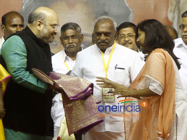 Amit Shah arrives in Chennai