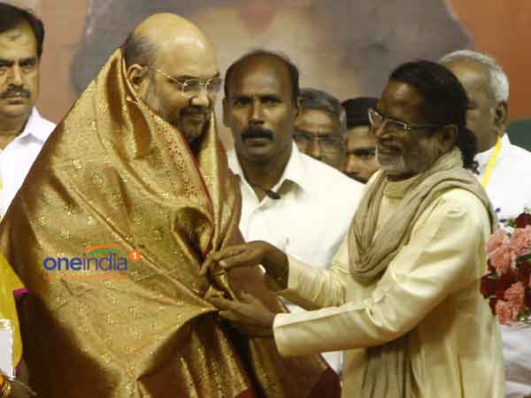 Amit Shah arrives in Chennai