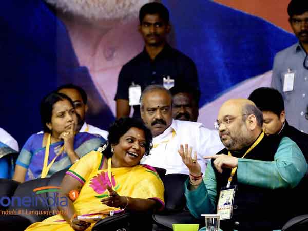 Amit Shah arrives in Chennai