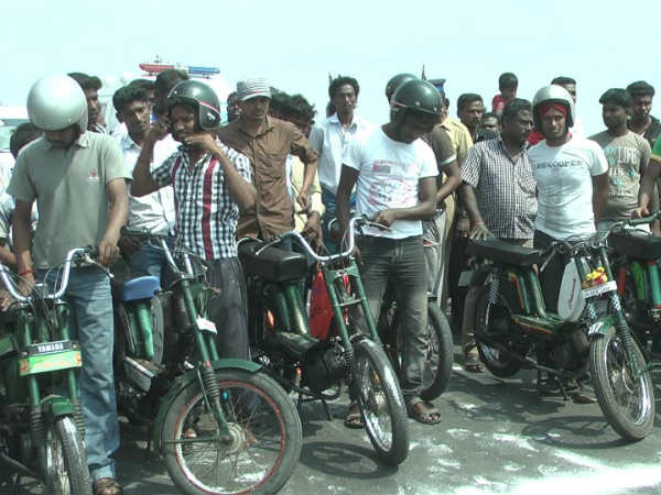 Karur ADMK conducts Bike race Karur ADMK conducts Bike race