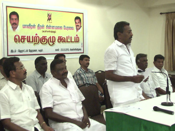 Dheeran Chinnamalai peravai to support ADMK in Sriranagam by election