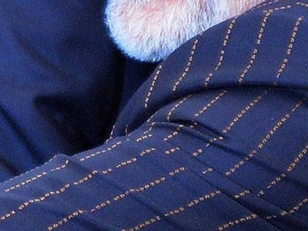 PM Modi wore a suit with his own name printed
