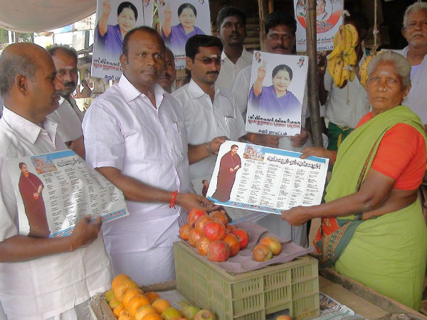 ADMK MLA performs puja for the victory of party candidate in Srirangam