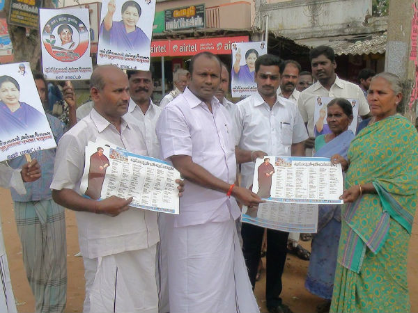 ADMK MLA performs puja for the victory of party candidate in Srirangam