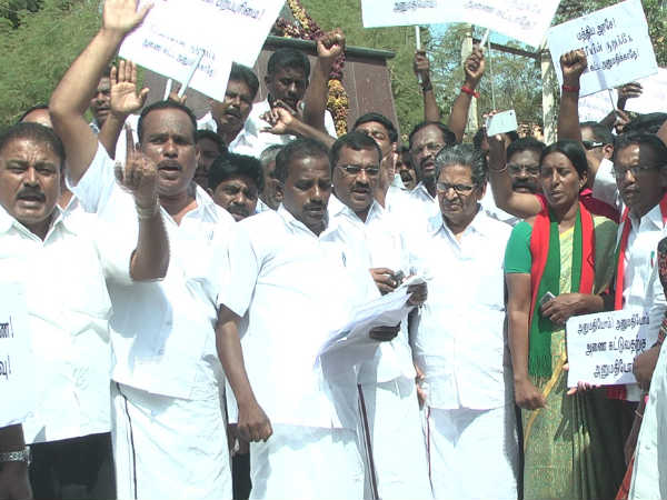 Vaiko protest against methane scheme…