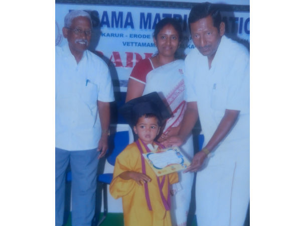 Karur boy expresses his talent