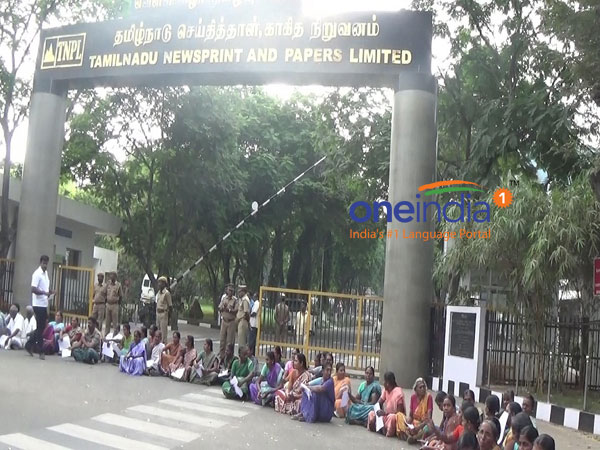 Villagers protest against TNPL cement factory