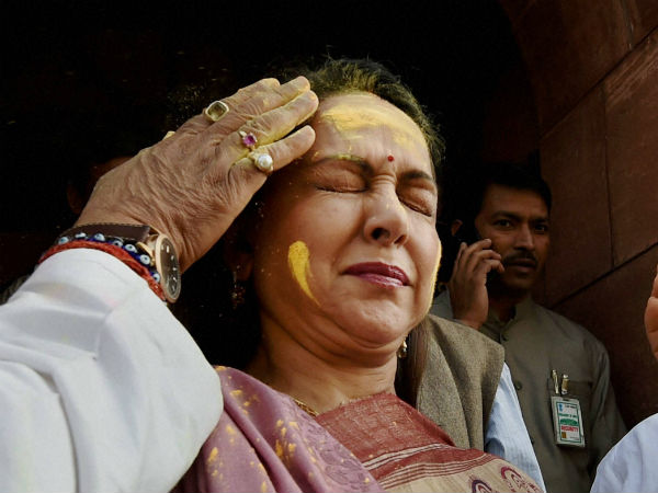 MPs celebrate Holi in Parliament premises