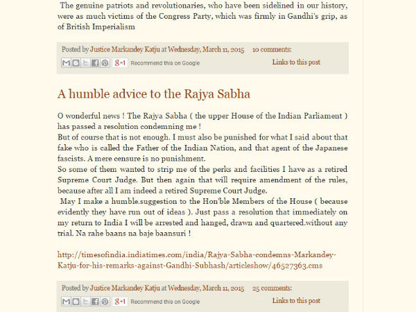 Katju's dare: I should be hanged for ‘Gandhi was British agent’ remark