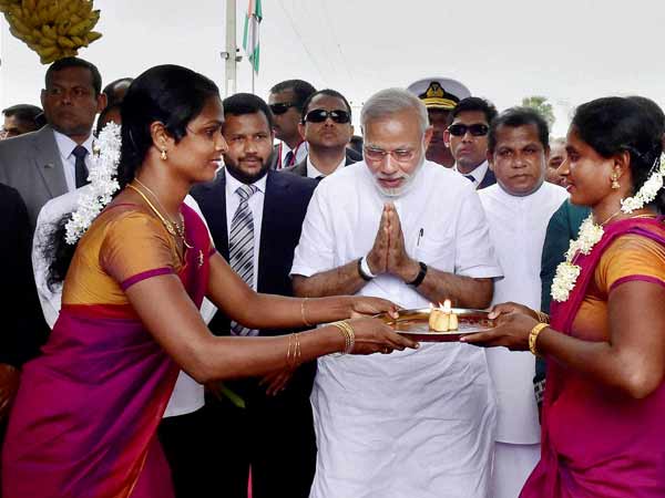 PM Narendra Modi flags off Talaimannar-Mannar train service