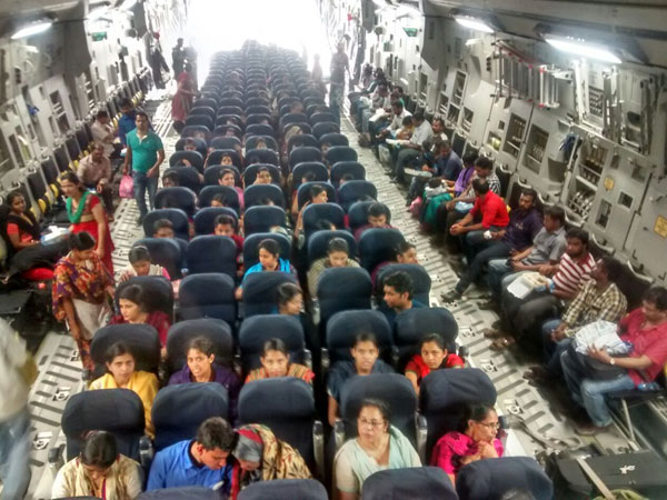 IAF flights bring back 349 Indians from Yemen; 169 land at Kochi, 190 in Mumbai IAF flights bring back 349 Indians from Yemen; 169 land at Kochi, 190 in Mumbai