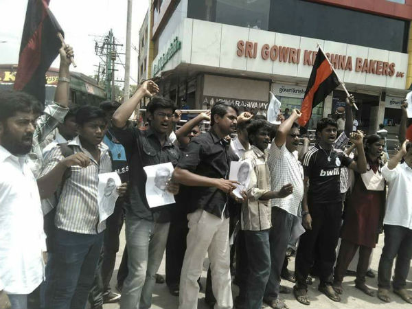 Protest in Tamil Nadu Over Killing of 20 Tamils in Andhra
