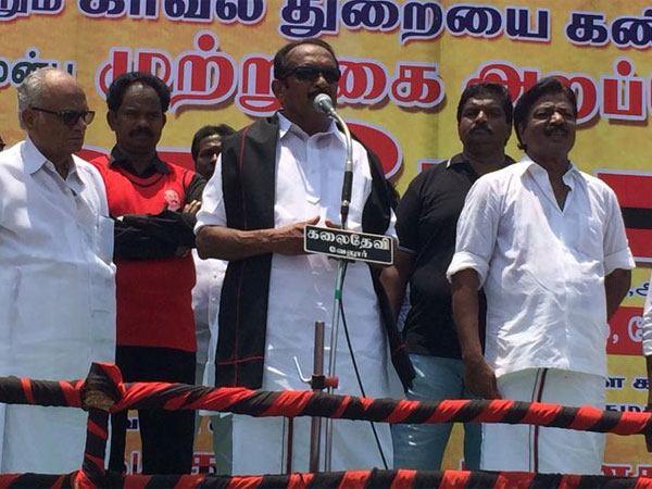 Vaiko holds rally towards Chittoor Vaiko holds rally towards Chittoor