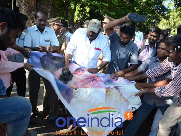 Chandra babu Naidu family firm ransacked to protest 20 Tamils encounters