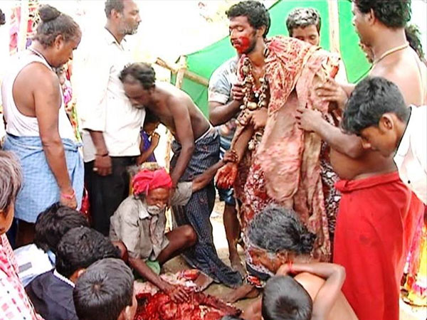 a weird pooja in Vilupuram a weird pooja in Vilupuram