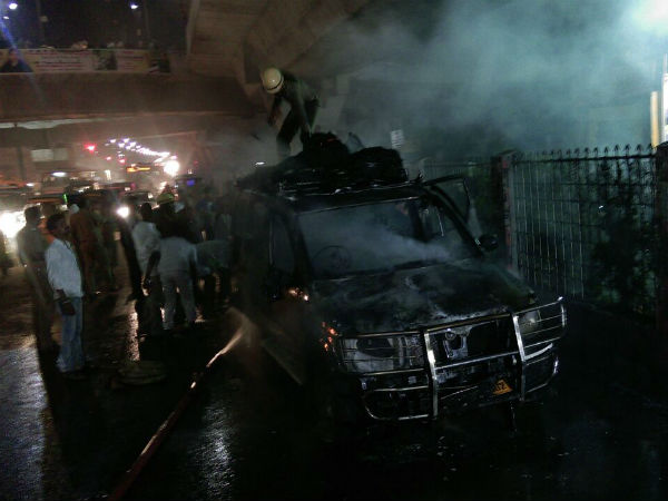 Car got fired in Chrompet