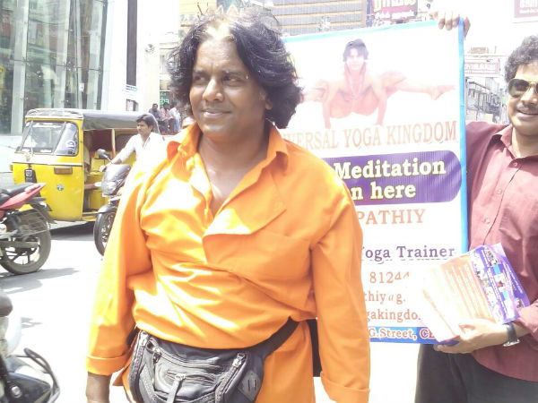 yoga master walked head down in Covai