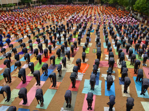 Students perform Yoga in TN schools