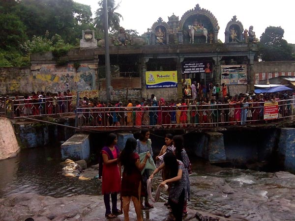 உற்சாக குளியலில் பெண்கள்: