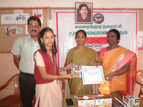 Karaikudi school conducts contest for students on clean India
