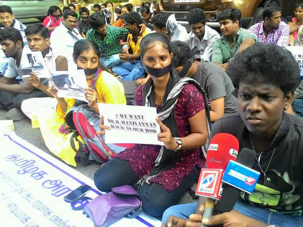 Madras University afired, students stage protest