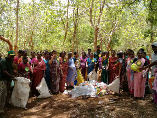 Plastic wastes reomvoed in Mundanthurai forest