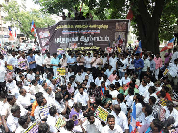 VCK protest against US on Srilanka's war crime