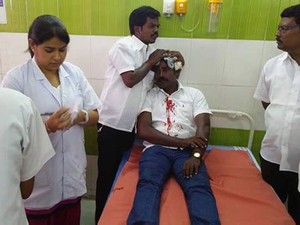 குடிபோதையில் தடியடி...