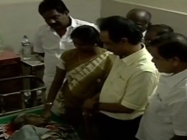 M.K.Stalin Meets Congress former MLA Ponnammal