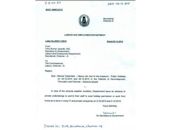TN govt advises to Private Companies to permit take holiday TN govt advises to Private Companies to permit take holiday