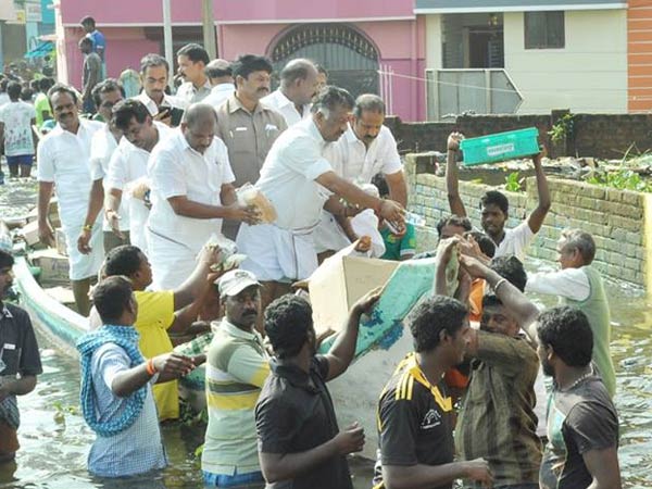 OPS distributes relief materials to flood-affected North Chennai