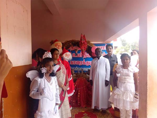 Christmas celebrated in Karaikudi school