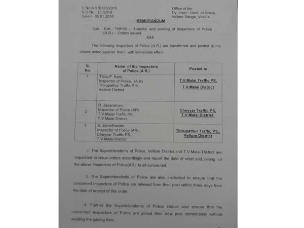 218 inspectors transferred 