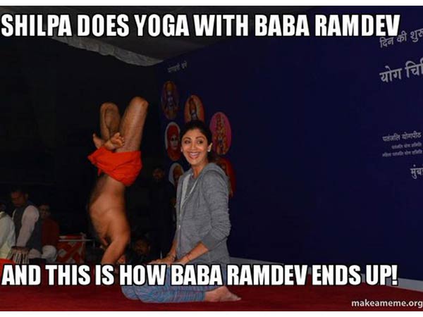 Top 6 memes on Shilpa - Ramdev yoga show