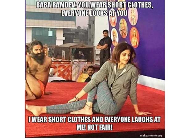 Top 6 memes on Shilpa - Ramdev yoga show